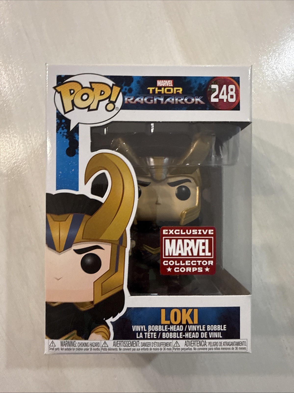 Funko Pop Vinyl Marvel Thor Ragnarok Loki #248 Marvel Collector Corps Exclusive