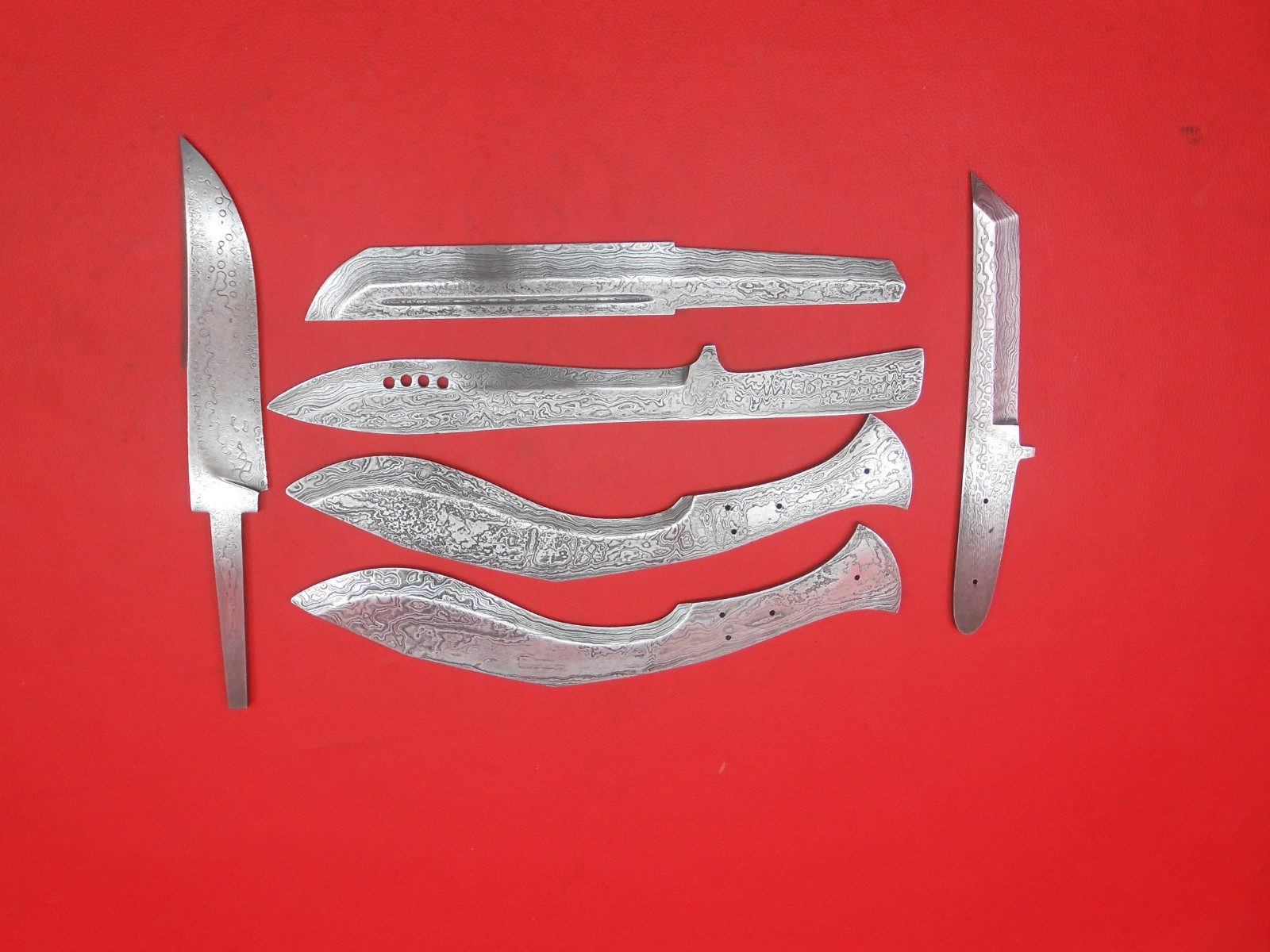 6Pcs Lot Of Hand Forge Damascus Hunting Gurkha Kukri & Tanto Knife Blank F2829 6Pcs Lot Of Hand Forge Damascus Hunting Gurkha Kukri & Tanto Knife Blank F2829