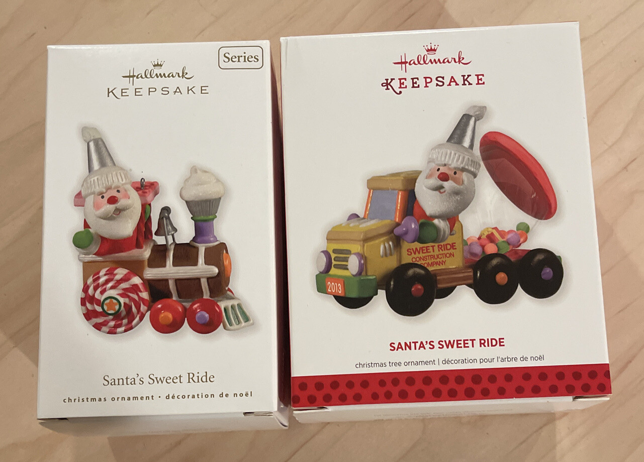 (2) Hallmark Keepsake SANTAS SWEET RIDE Ornaments LOT OF 2 2010-2013 New In Box (2) Hallmark Keepsake SANTAS SWEET RIDE Ornaments LOT OF 2 2010-2013 New In Box