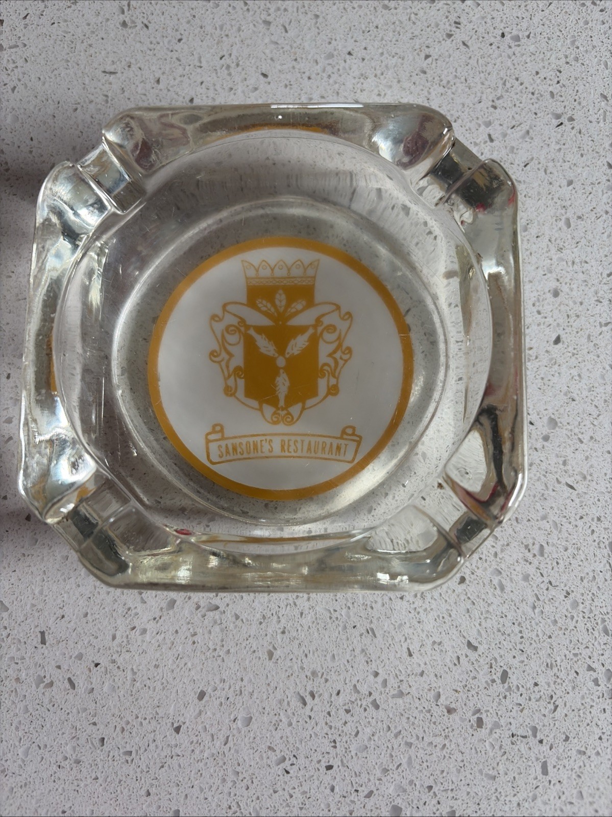 Sansone’s Restaurant Ashtray Glass Sansone’s Restaurant Ashtray Glass
