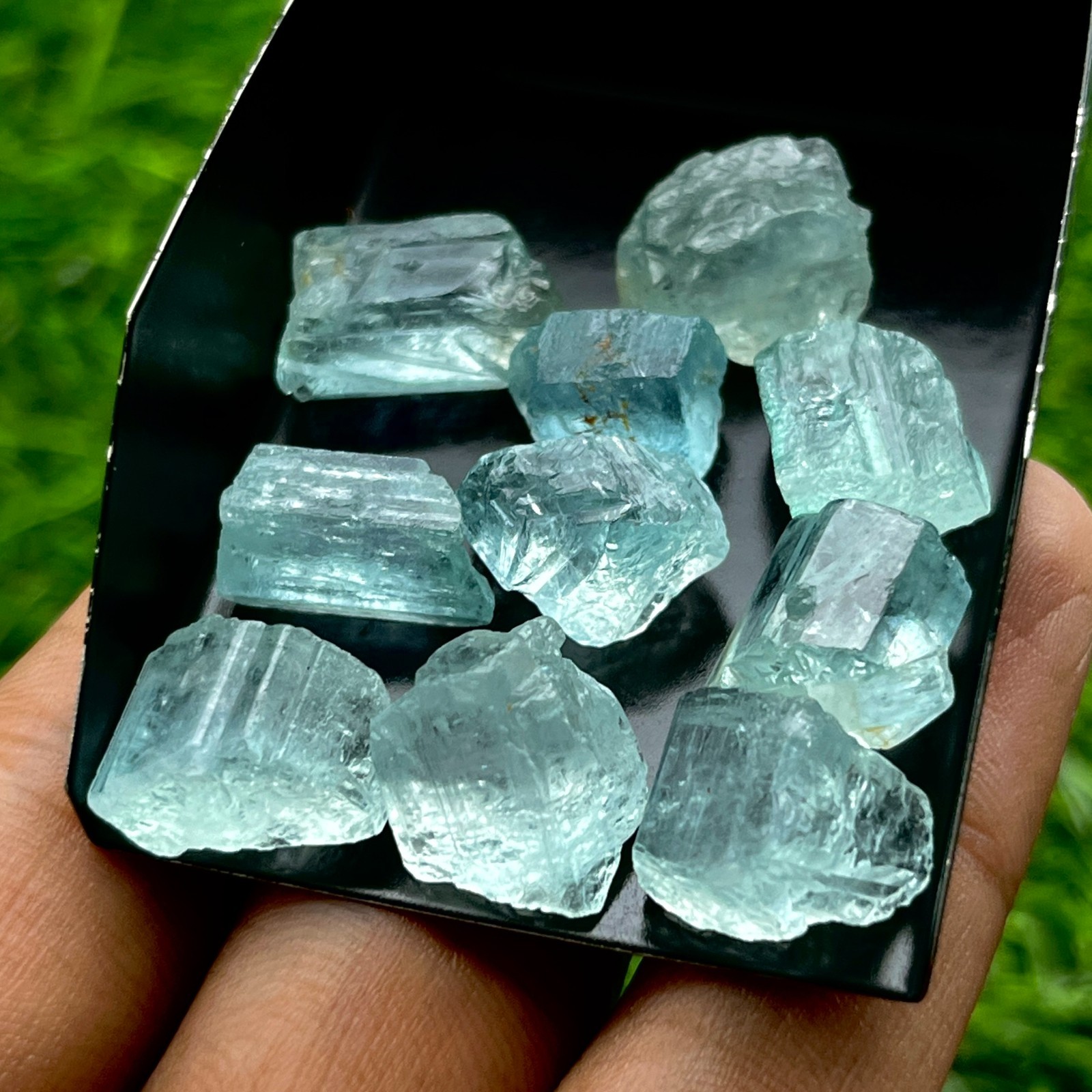 82 Ct Natural Nigerian Green Beryl Rough Lot | Aquamarine Beryl Crystals