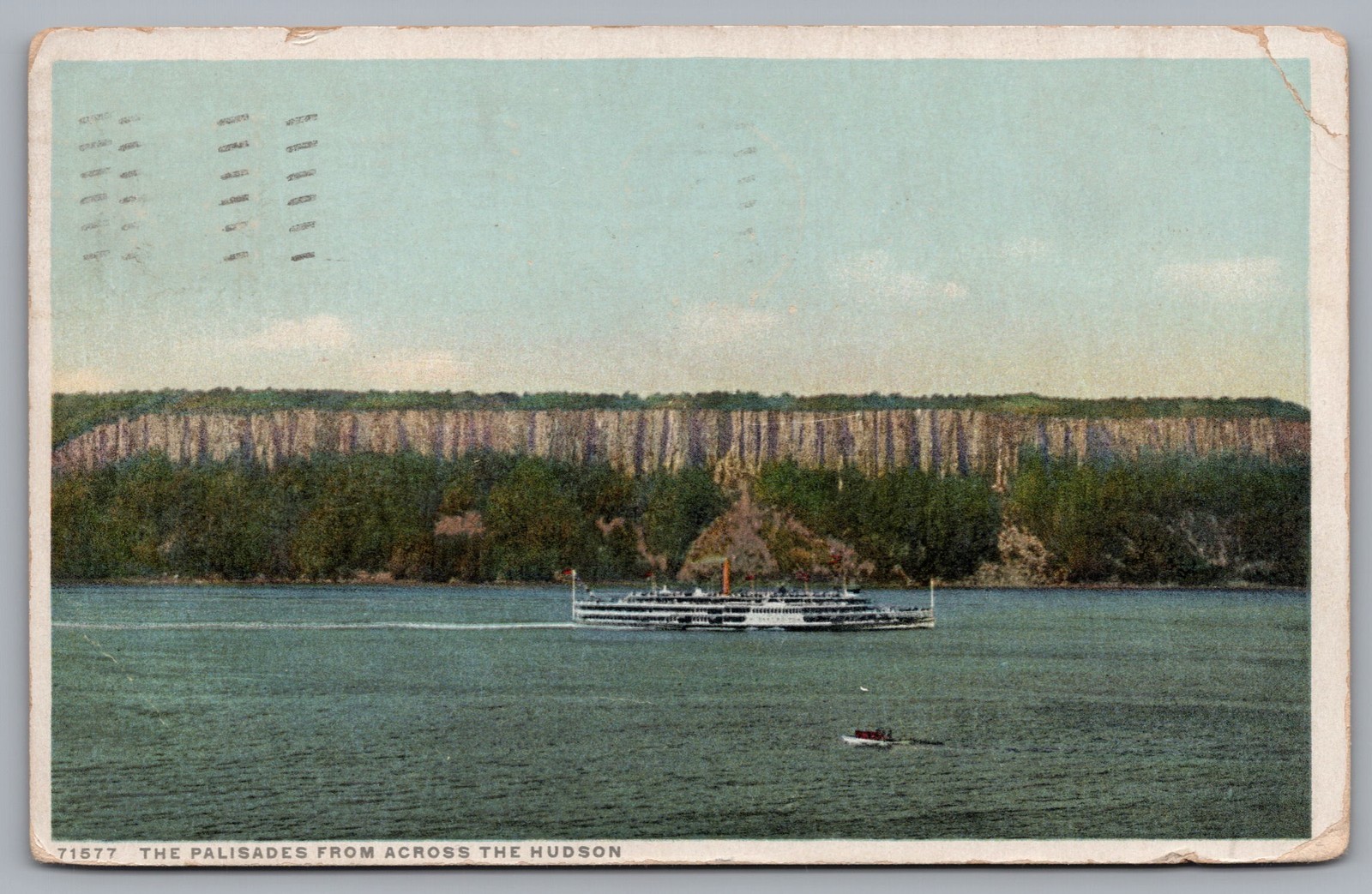 The Palisades From Across The Hudson NY 1916 Postcard TS-292