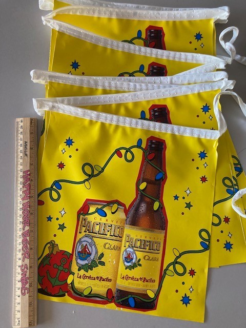 NEW 17\' Pacifico Clara Mexico Christmas Holiday Double sided Beer String Banner