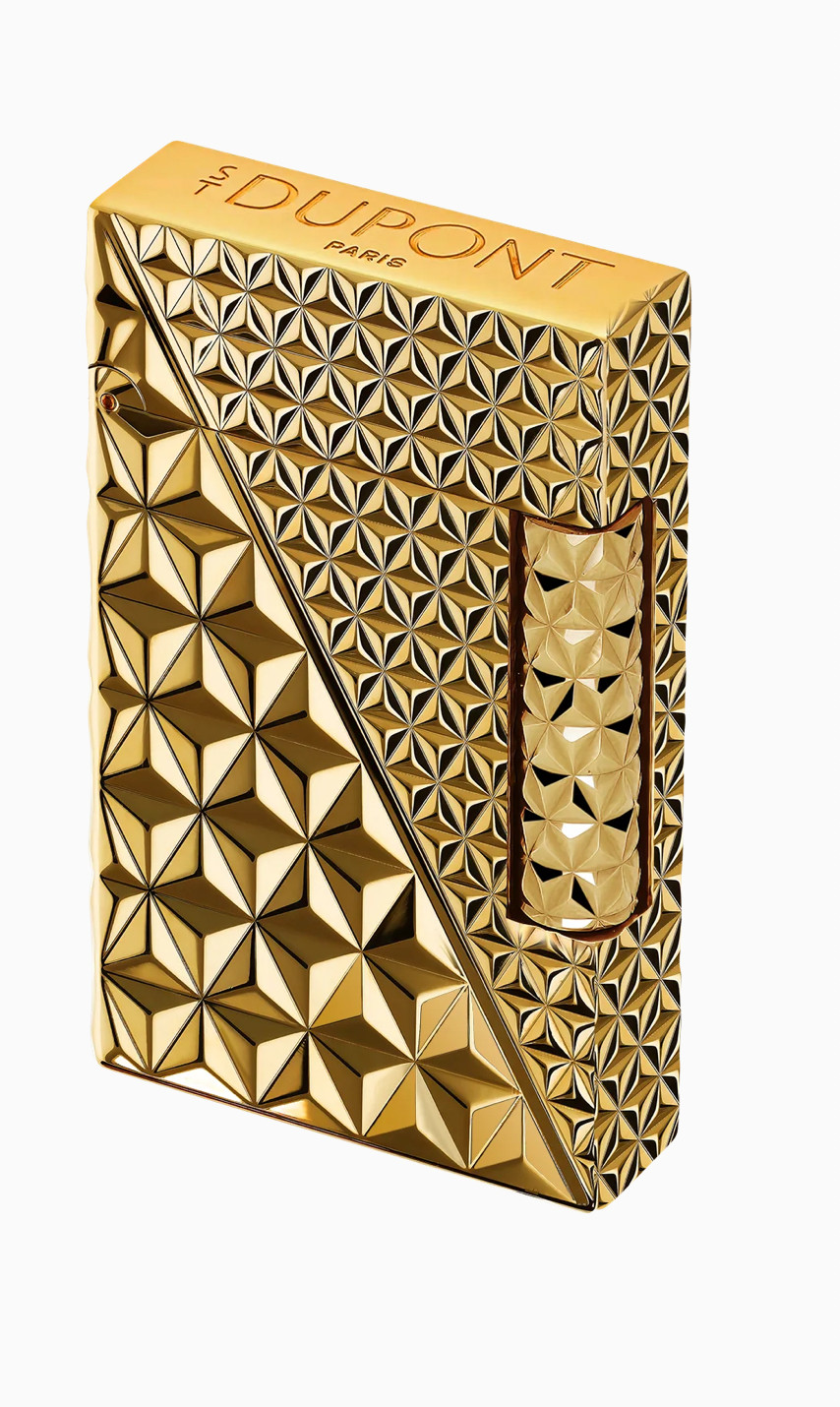 S.T Dupont Line 2 Perfect Ping Lighter Double Fire X Gold C16646 New In Box