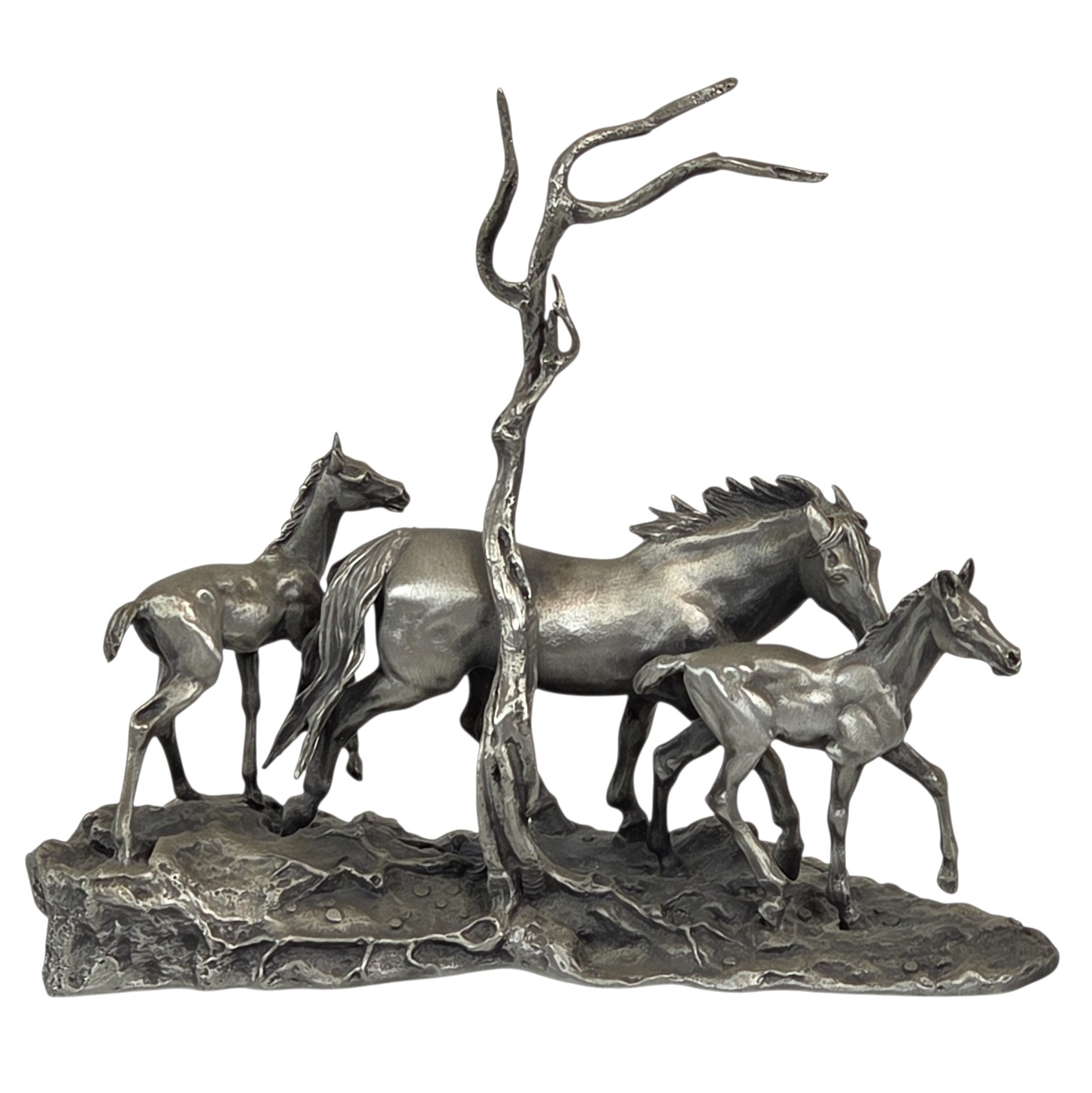 Vintage Don Polland Running Free Franklin Mint Limited Edition Fine Pewter 1977