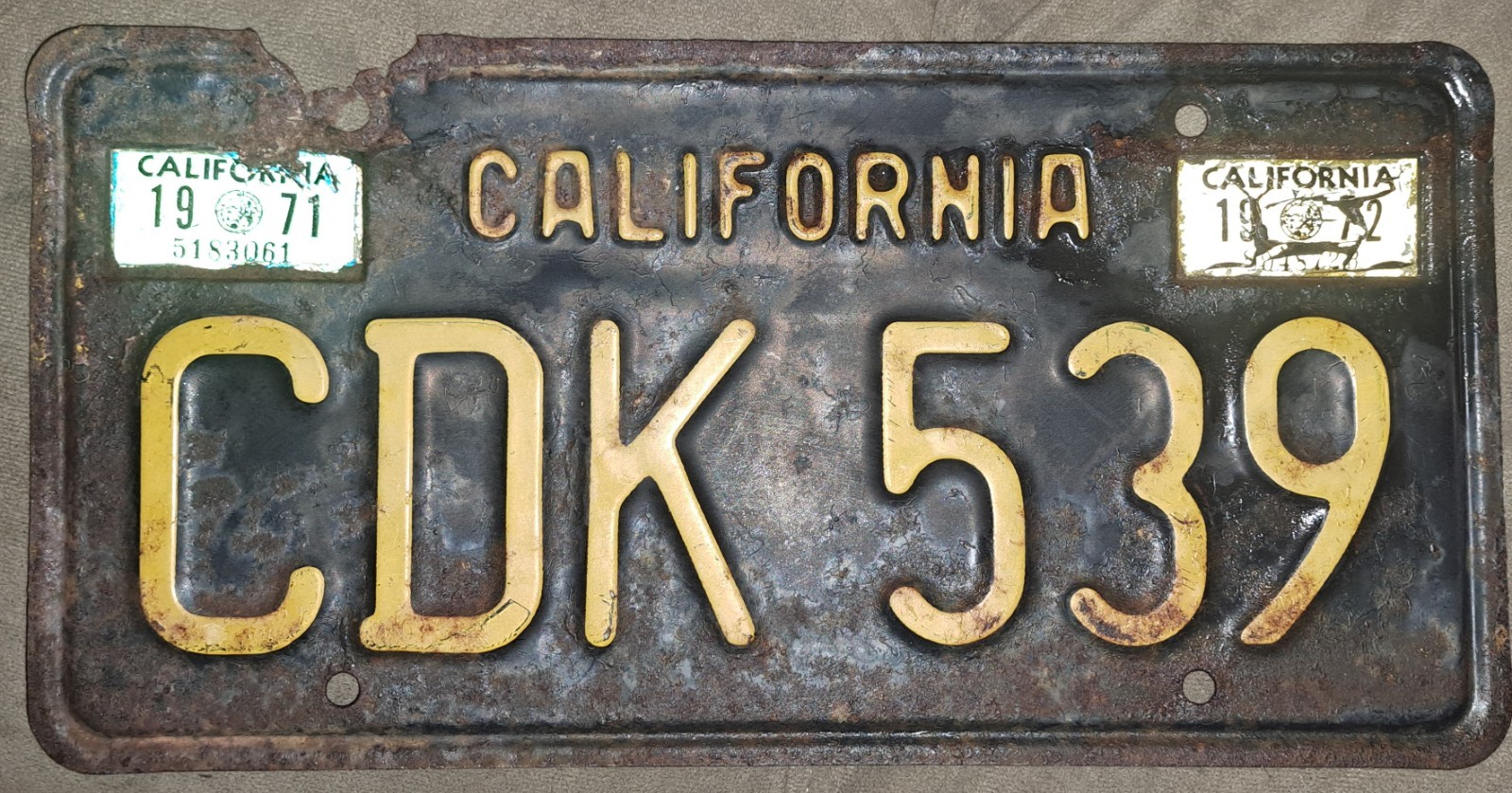 VINTAGE 1971 CALIFORNIA 