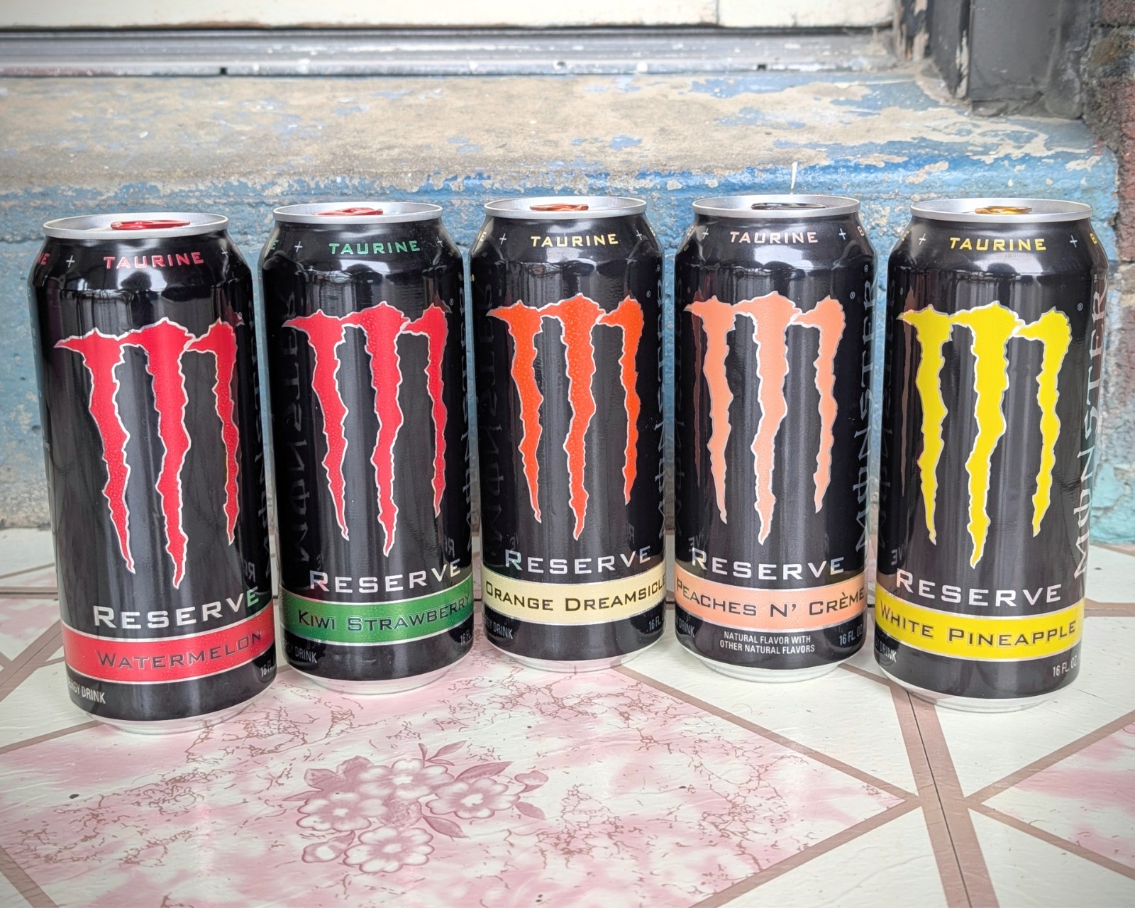 RARE Set of ALL 5 MONSTER ENERGY DRINK RESERVE FLAVORS FULL SEALED 16oz Cans