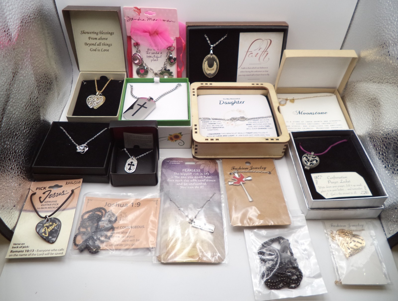 Vtg Avon Christian Jewelry Lot Boxed Gifts Necklace Moonstone Daughter Cross Vtg Avon Christian Jewelry Lot Boxed Gifts Necklace Moonstone Daughter Cross
