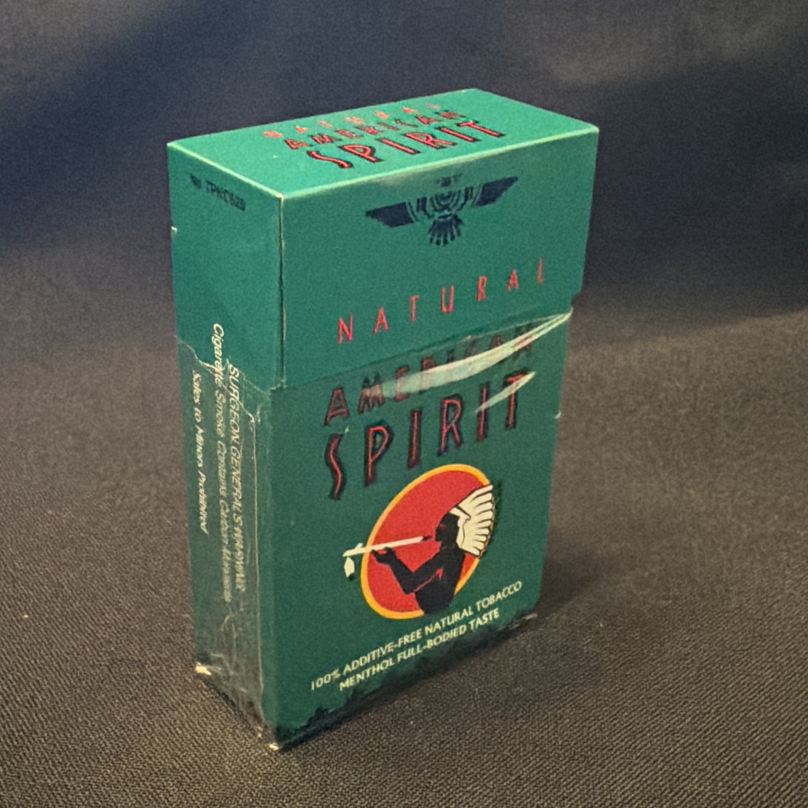 American Spirit Menthol Commemorative Pack Tin Dark Green Excellent Condition American Spirit Menthol Commemorative Pack Tin Dark Green Excellent Condition