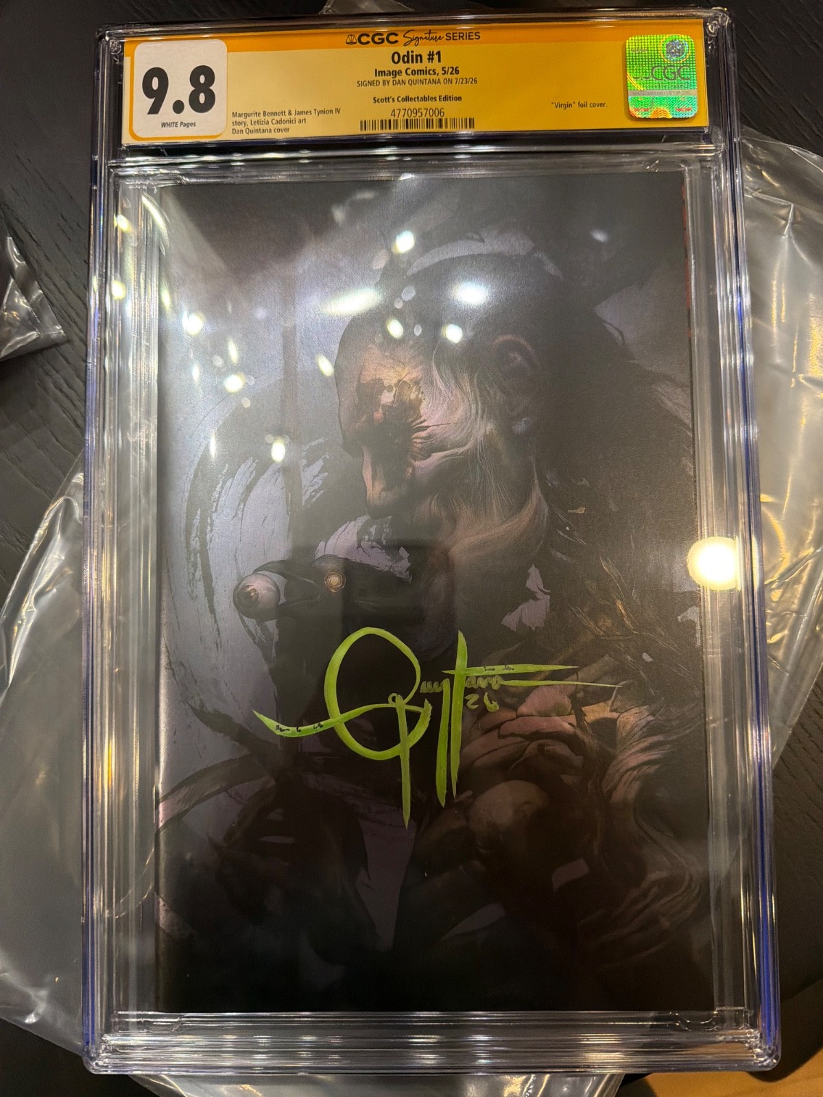 Odin #1 CGC 9.8 SS Dan Quintana Signed Virgin Foil SDCC 2026 Exclusive 🔥