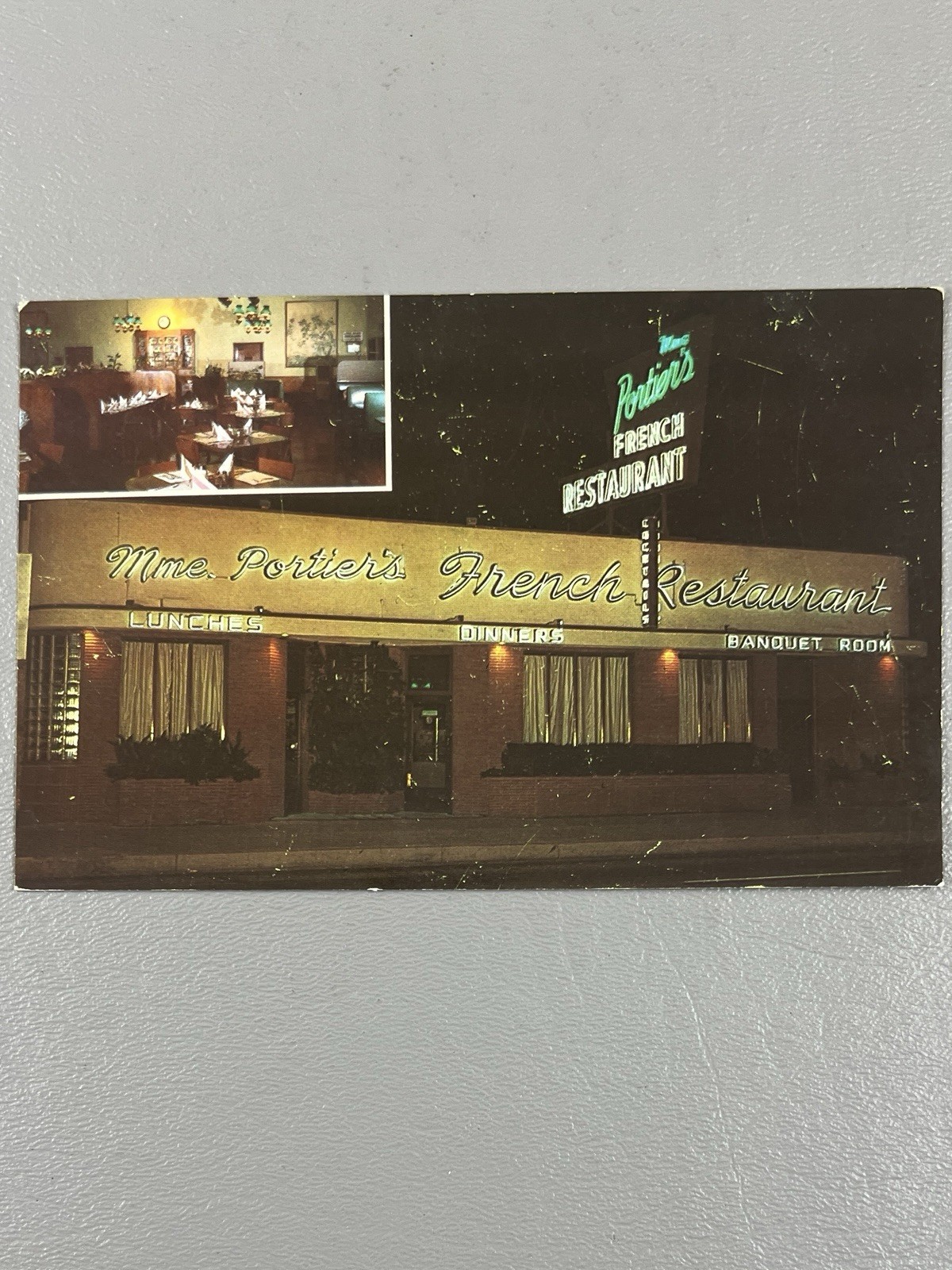 Vintage Mme. Porter's French Restaurant East Los Angeles CA Postcard Unposted