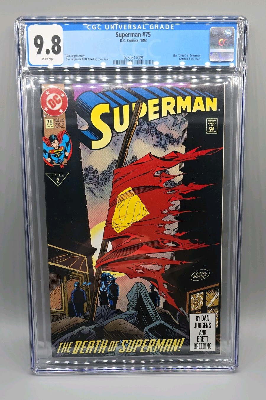 Superman #75 CGC 9.8  Death of Superman 1st Print Direct