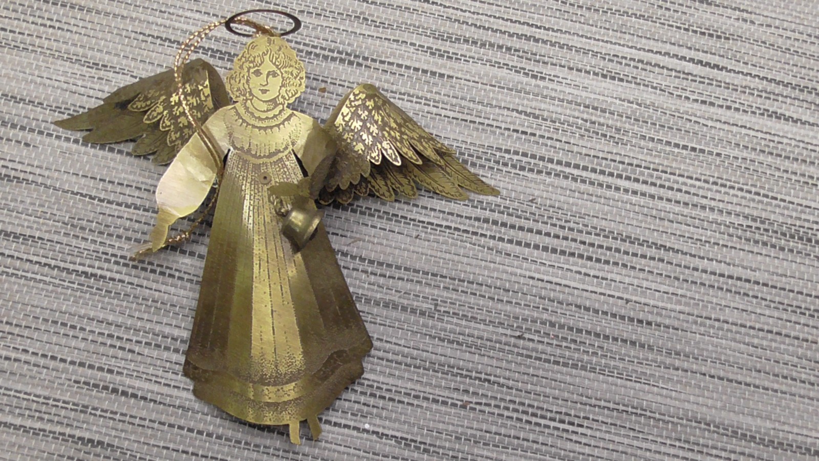 Brass Angel with bell Ornament  lovely