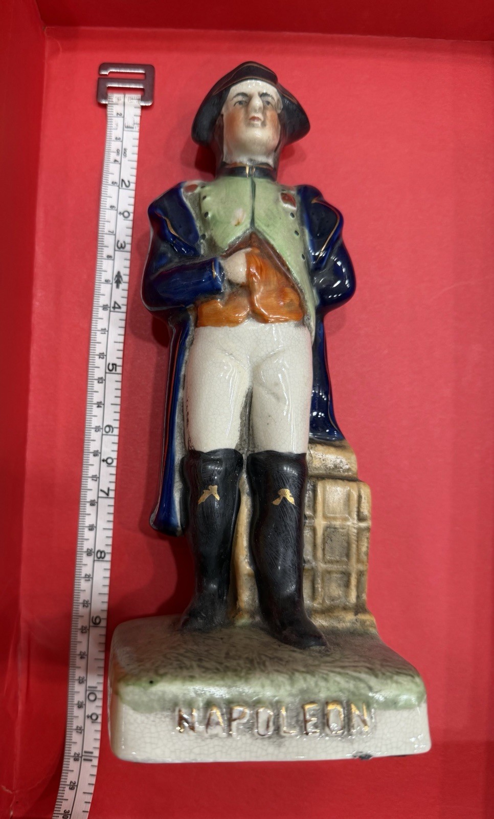 Vintage Napoleon Bonaparte Ceramic Porcelain Figurine 10” Military Statue Rare