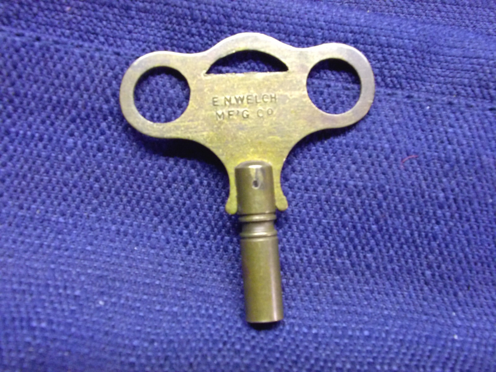 Antique E. N. WELCH MFG CO. All Brass Clock Winding Key Hard to Find Antique E. N. WELCH MFG CO. All Brass Clock Winding Key Hard to Find
