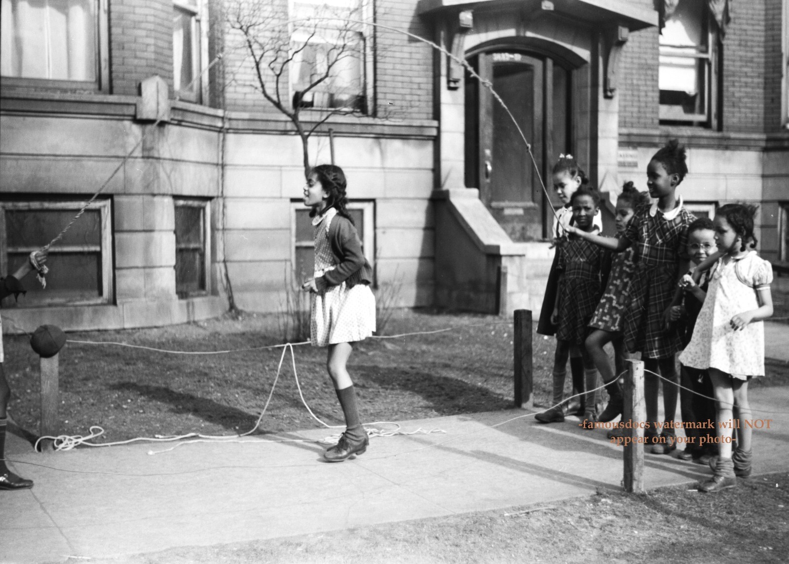 1941 African American School PHOTO Black Children Playground Chicago Black Belt