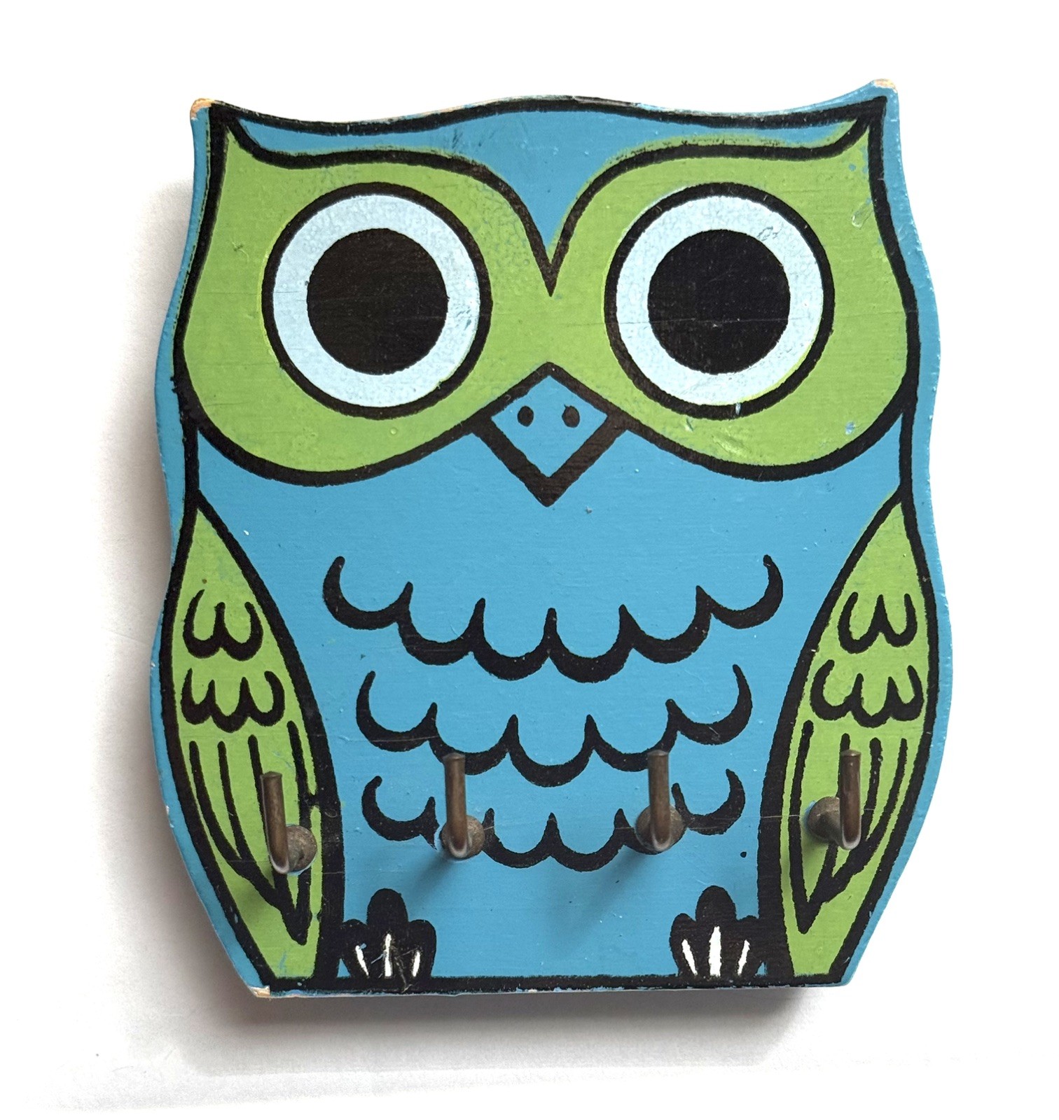 Vintage Owl Wooden Wall Key Hook Holder Counterpoint San Francisco 1970s Japan Vintage Owl Wooden Wall Key Hook Holder Counterpoint San Francisco 1970s Japan