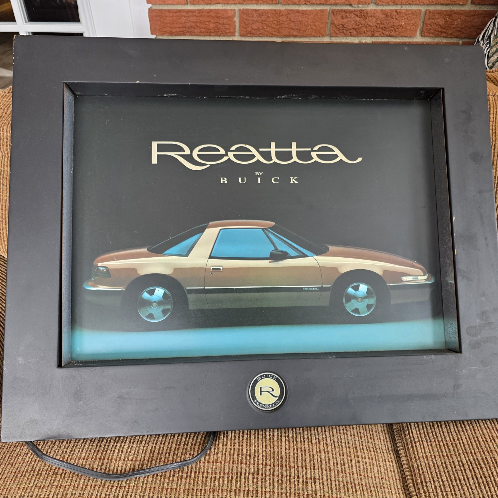 Vintage Antique Buick Reatta GM Light Up Dealership Sign Vintage Antique Buick Reatta GM Light Up Dealership Sign
