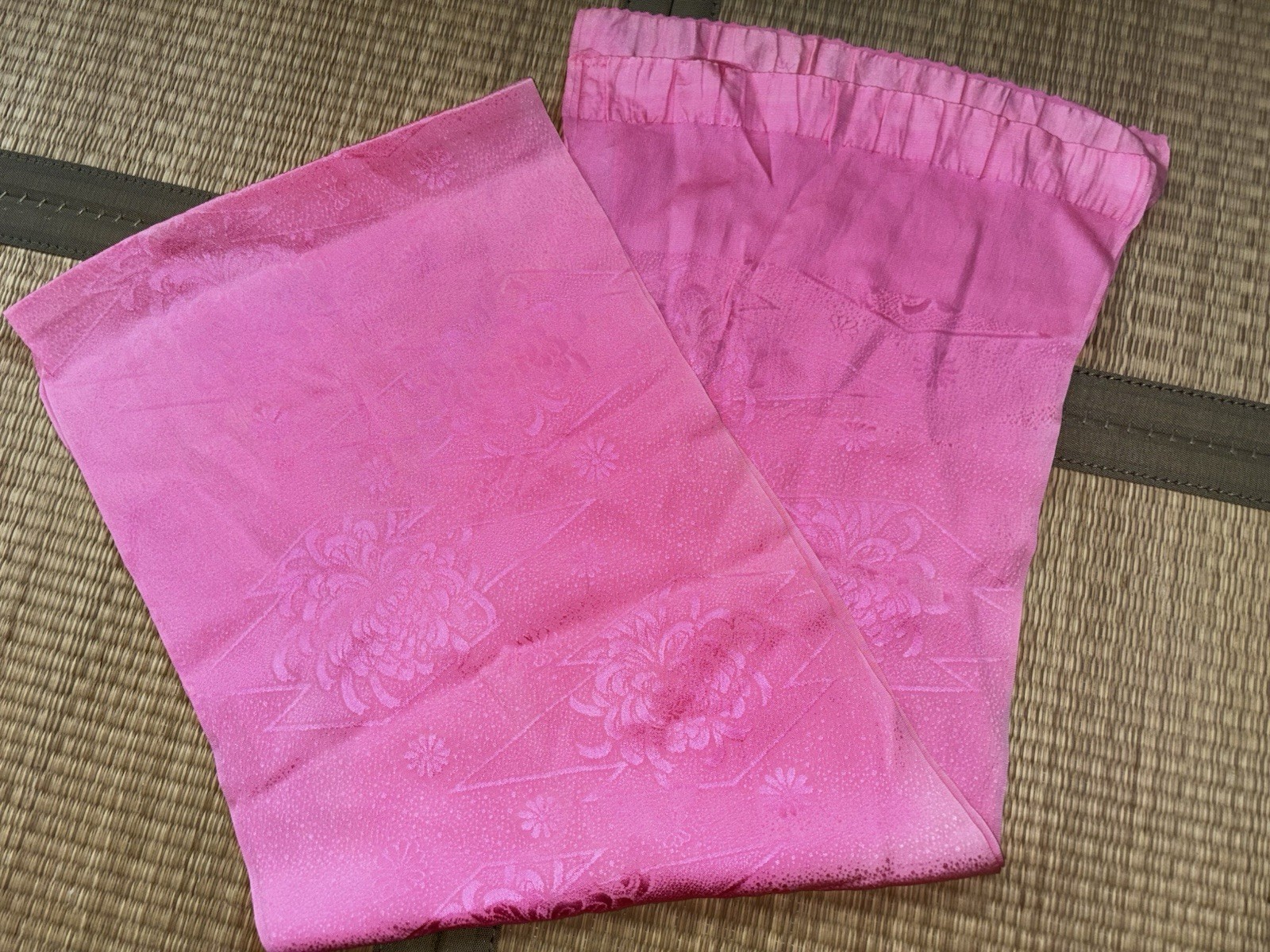 Bright Pink Obiage Obi Scarf Japanese Kimono Obiage