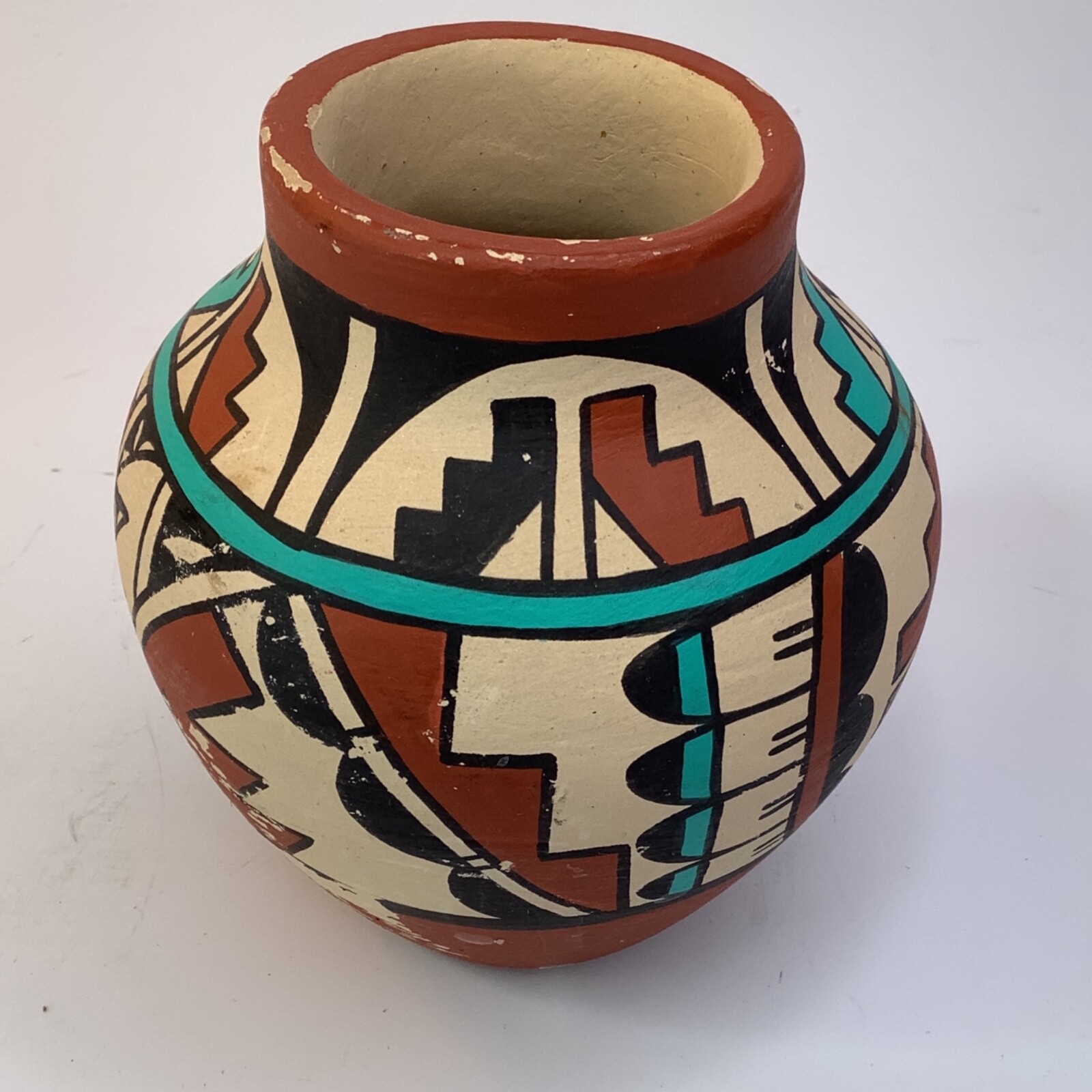 Gorgeous 4-1/2” D.M. JEMEZ pottery bowl native A7 Gorgeous 4-1/2” D.M. JEMEZ pottery bowl native A7