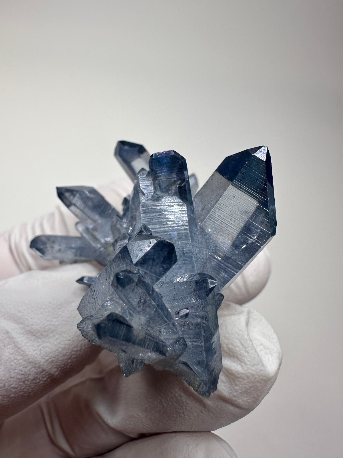 Top Choice___Clear Aqua Aura Arkansas Quartz Crystal Cluster Top Choice___Clear Aqua Aura Arkansas Quartz Crystal Cluster