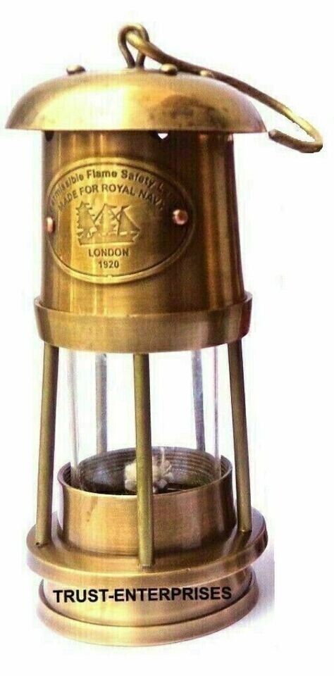 Antique Brass Miner Oil Ship Lantern Maritime Lamp Decorative Lamp 6 Inch