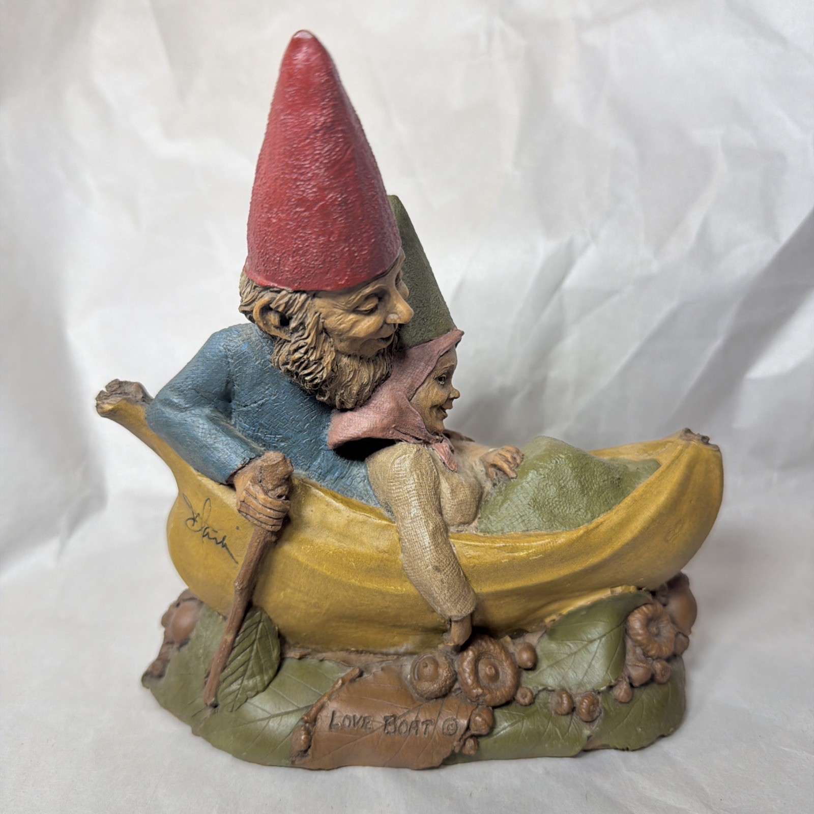 Ink Signed Tom Clark “Love Boat” Loving Couple Rowing Banana Boat - Cairn Studio Ink Signed Tom Clark “Love Boat” Loving Couple Rowing Banana Boat - Cairn Studio