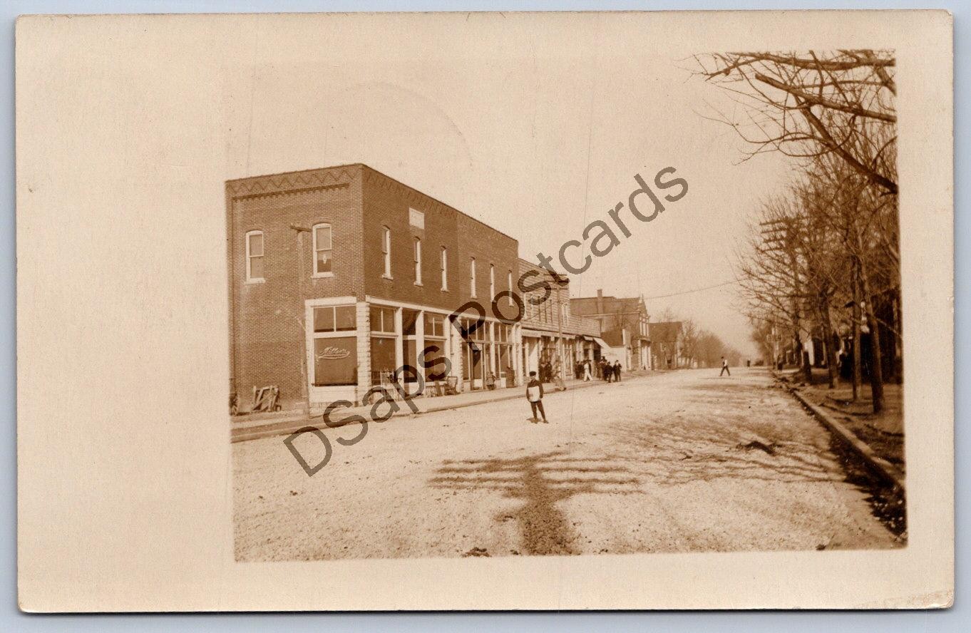JH23/ Delphos Ohio RPPC Postcard c1910 Main Street Stores 45 JH23/ Delphos Ohio RPPC Postcard c1910 Main Street Stores 45