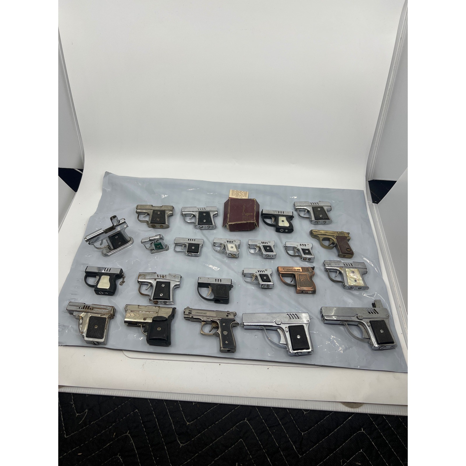 Lot of 23 Vintage Miniature Pistol Pocket Lighters Novelty Untested Collection Lot of 23 Vintage Miniature Pistol Pocket Lighters Novelty Untested Collection