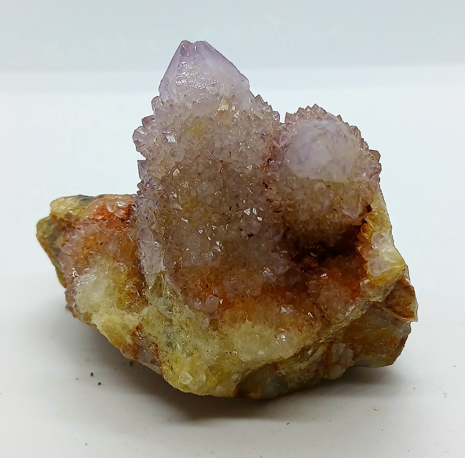 Spirit quartz with amazing sparkling druzy - Rare spirit quartz crystal cluster