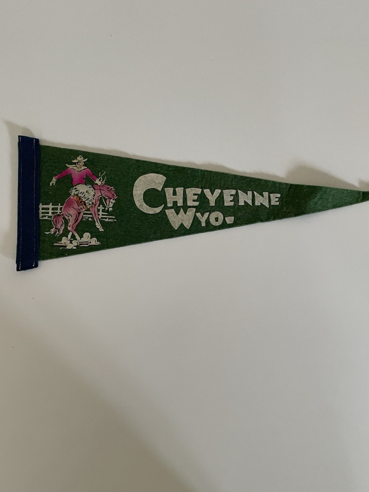 Cheyenne Wyoming Felt Pennant 1940s or 50s