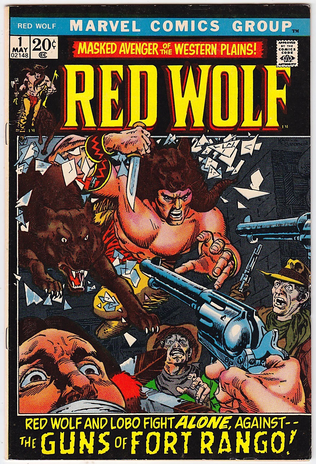 Red Wolf #1 1st Issue 1972, Guns of Fort Rango Syd Shores, Roy Thomas VF 8.0