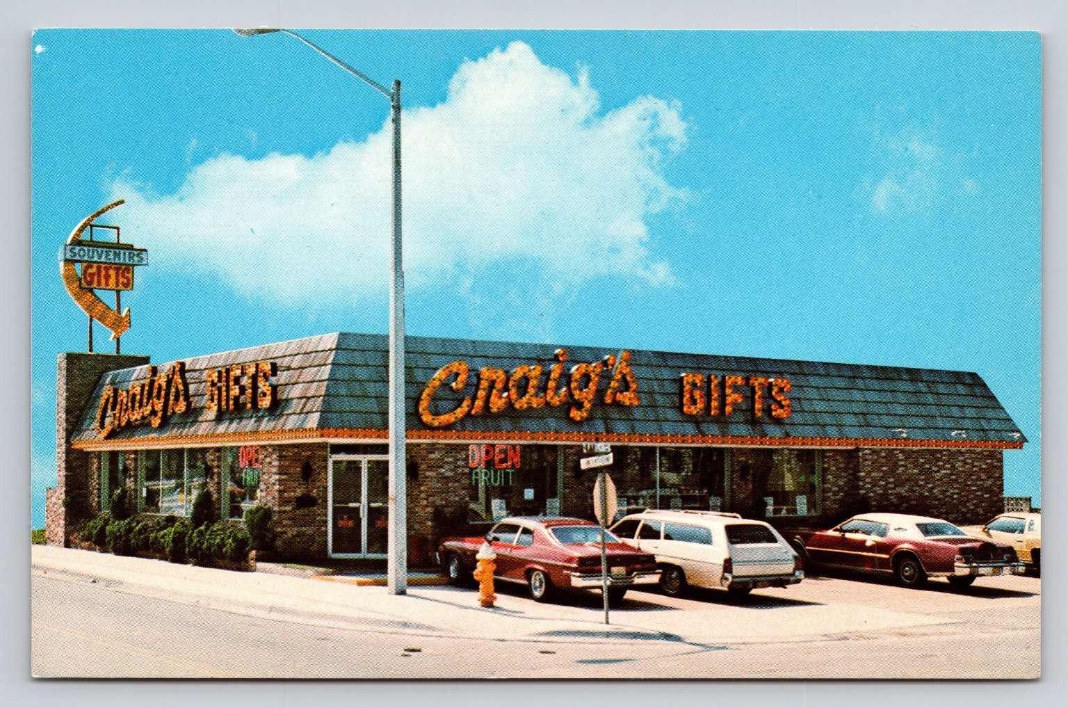 Vintage Craig's Gifts Daytona Beach FL Photochrome Postcard 1960s