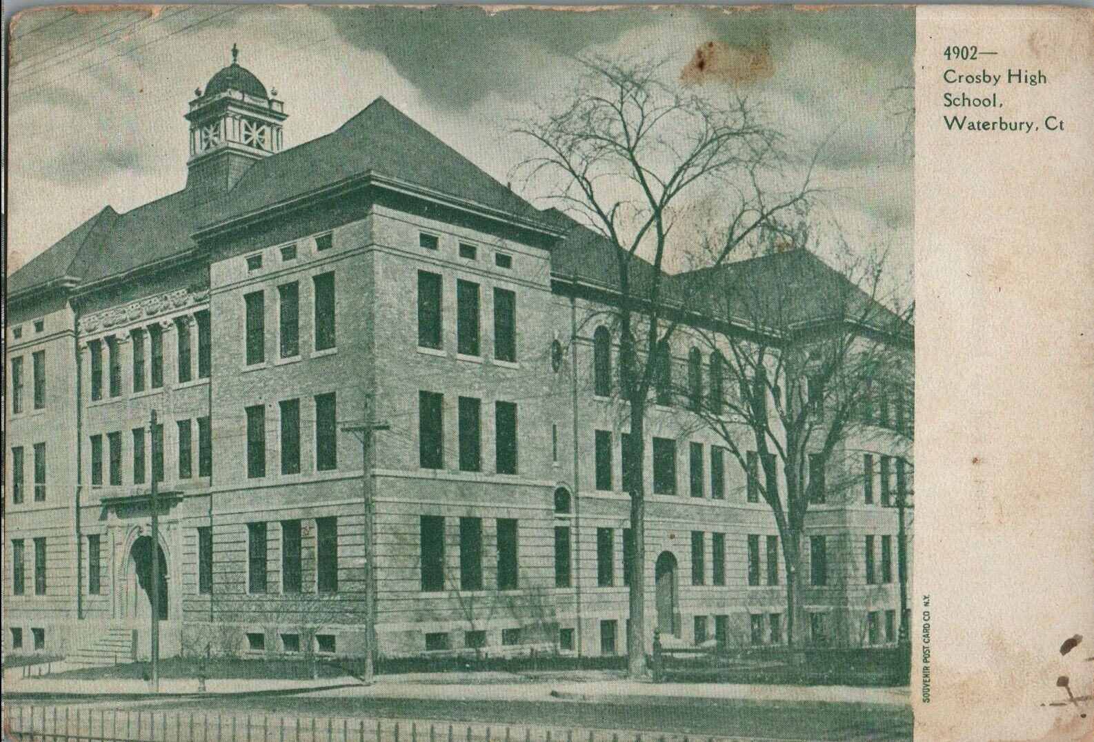 Vintage Postcard 1901-1907 Crosby High School, Waterbury, Connecticut (CT) Vintage Postcard 1901-1907 Crosby High School, Waterbury, Connecticut (CT)
