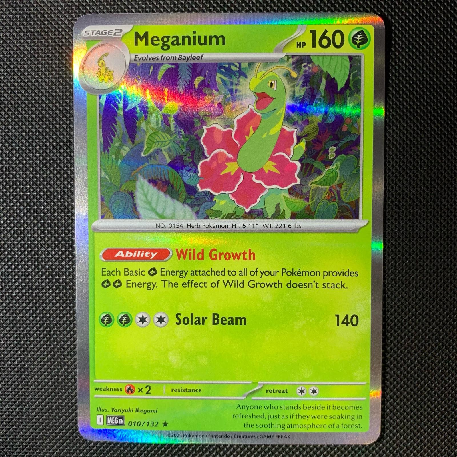 Meganium 010/132 Rare Mega Evolution Pokemon Holo Near Mint