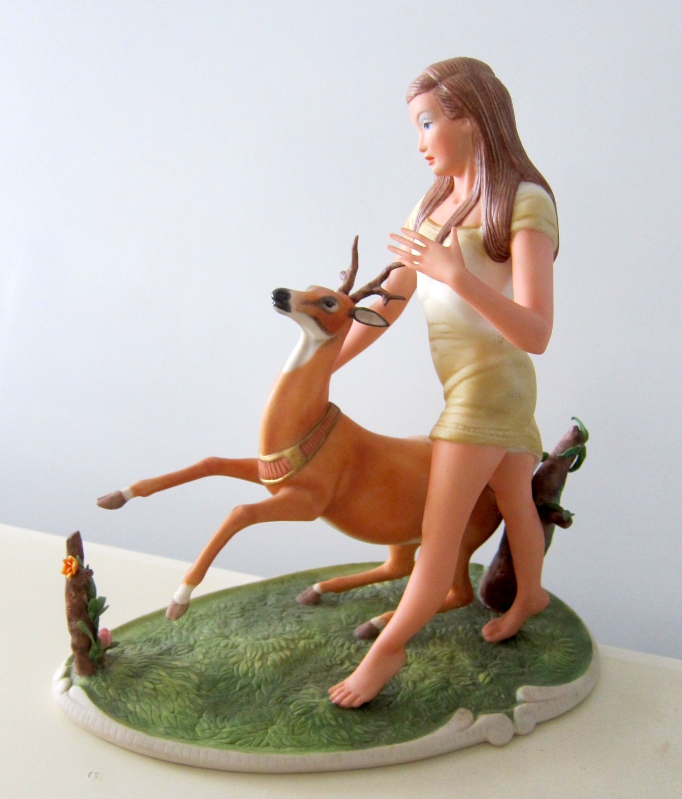 VERY RARE LASZLO ISPANKY WOMAN w/ DEER FIGURINE LIMITED EDITION 9 VERY RARE LASZLO ISPANKY WOMAN w/ DEER FIGURINE LIMITED EDITION 9