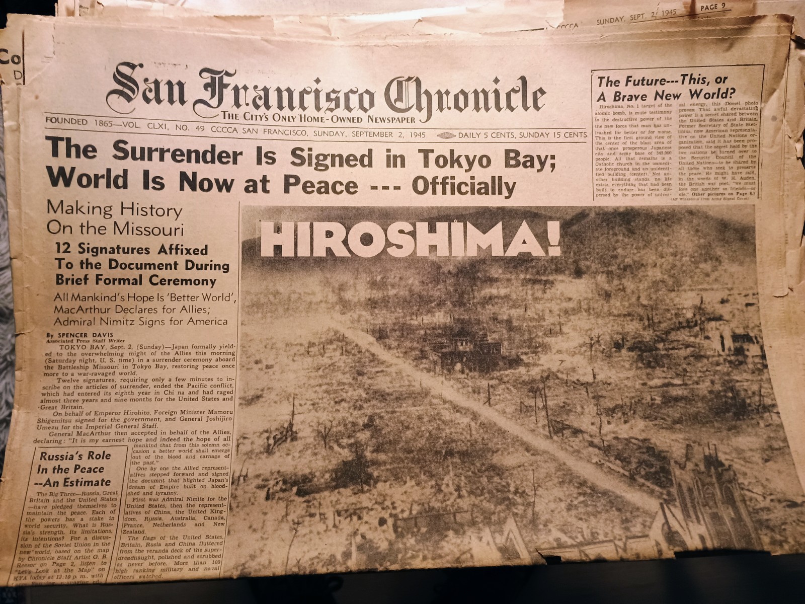 15 Original WWII Newspapers 1941-1945 - Pearl Harbor, Japan Surrenders...