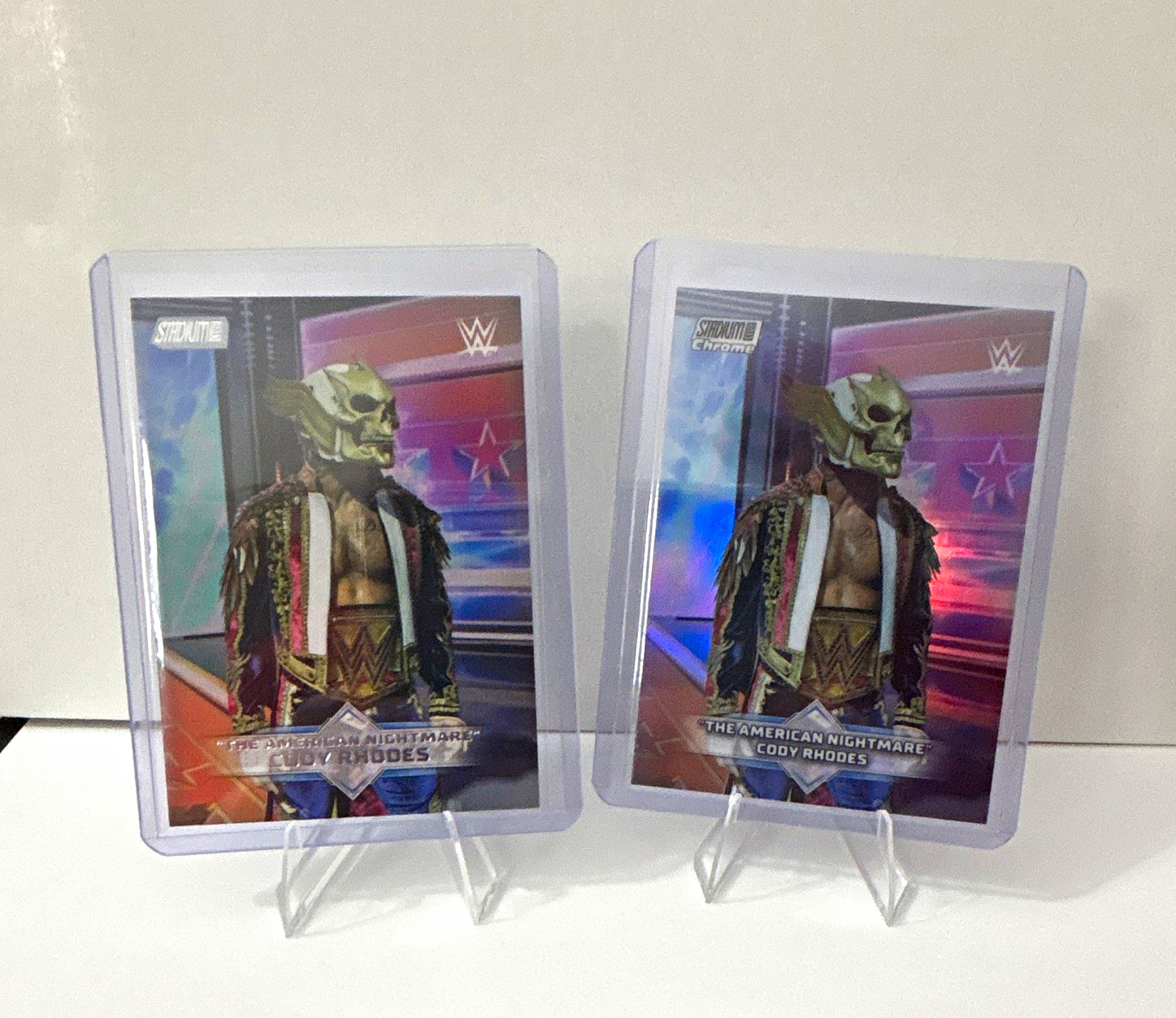 Topps 2023 Stadium Club Chrome WWE Cody Rhodes The American Nightmare Lot (2) Topps 2023 Stadium Club Chrome WWE Cody Rhodes The American Nightmare Lot (2)