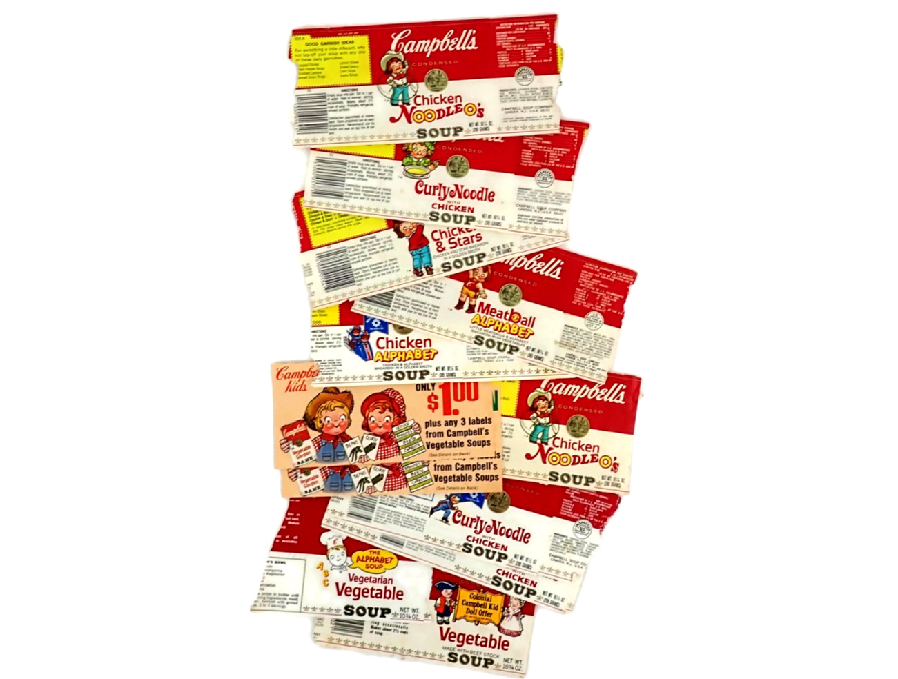 Vintage Lot Campbells Soup Labels Advertisements & Coupons w/Campbell Kids Vintage Lot Campbells Soup Labels Advertisements & Coupons w/Campbell Kids