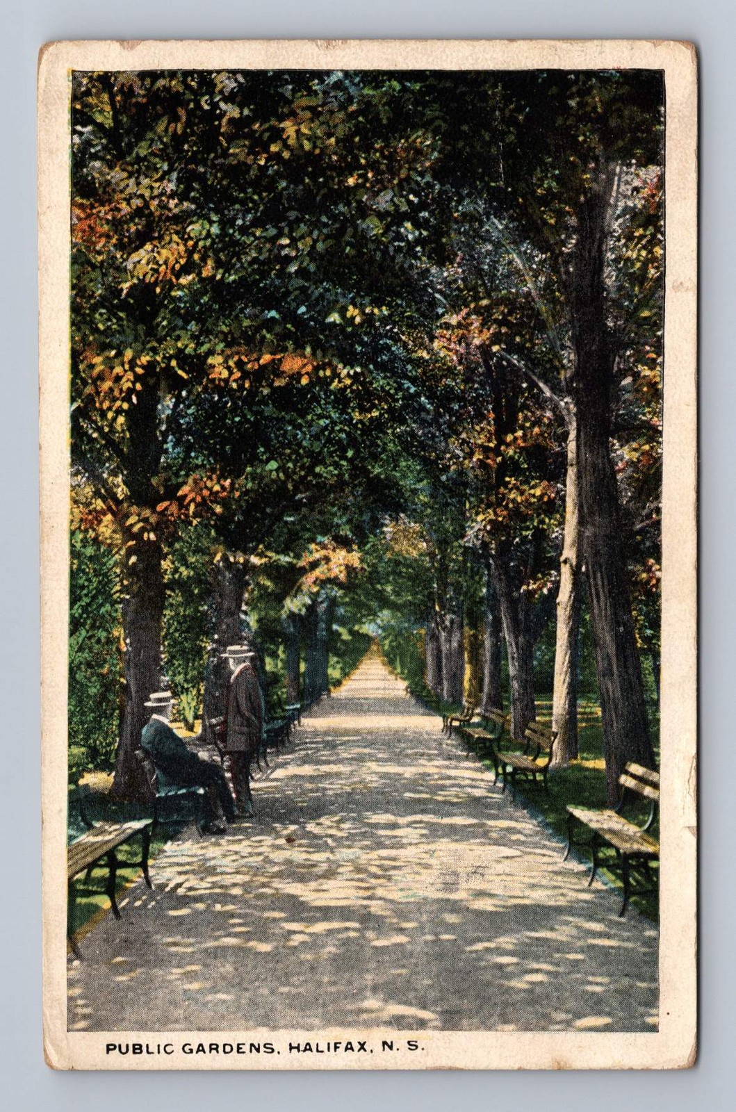 Nova Scotia HALIFAX Public Gardens Walkway 1928 to Riverhead NY