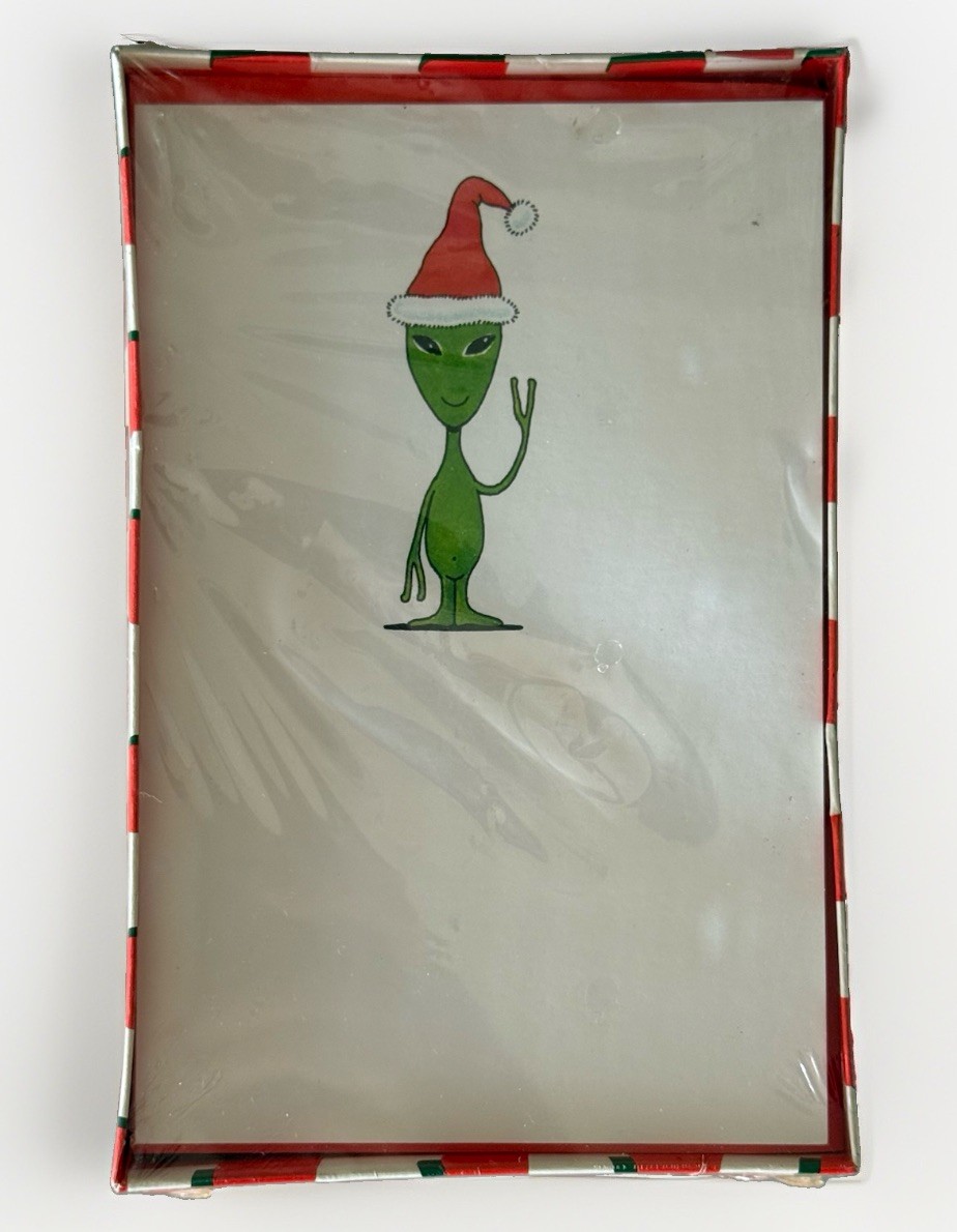 Vintage Christmas UFO Alien Christmas Cards - Unopened Original Box RARE Vintage Christmas UFO Alien Christmas Cards - Unopened Original Box RARE