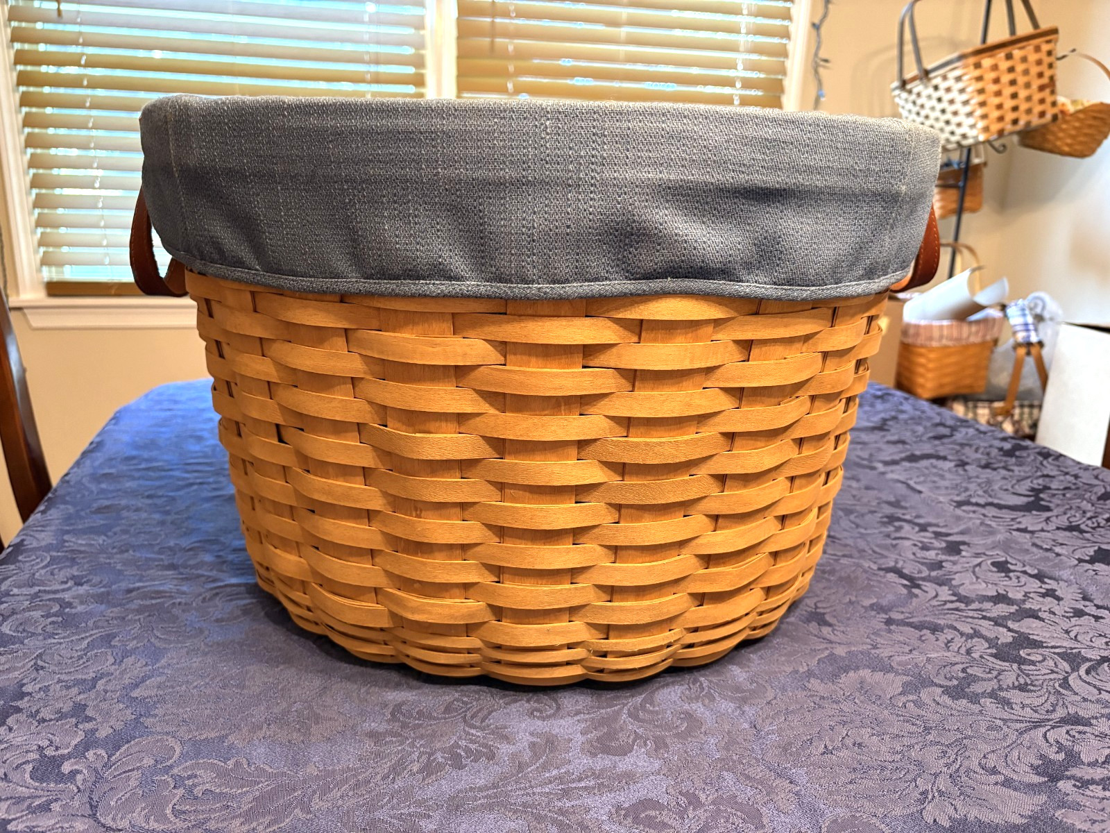 Longaberger Work A Round basket, 19.75 Longaberger Work A Round basket, 19.75