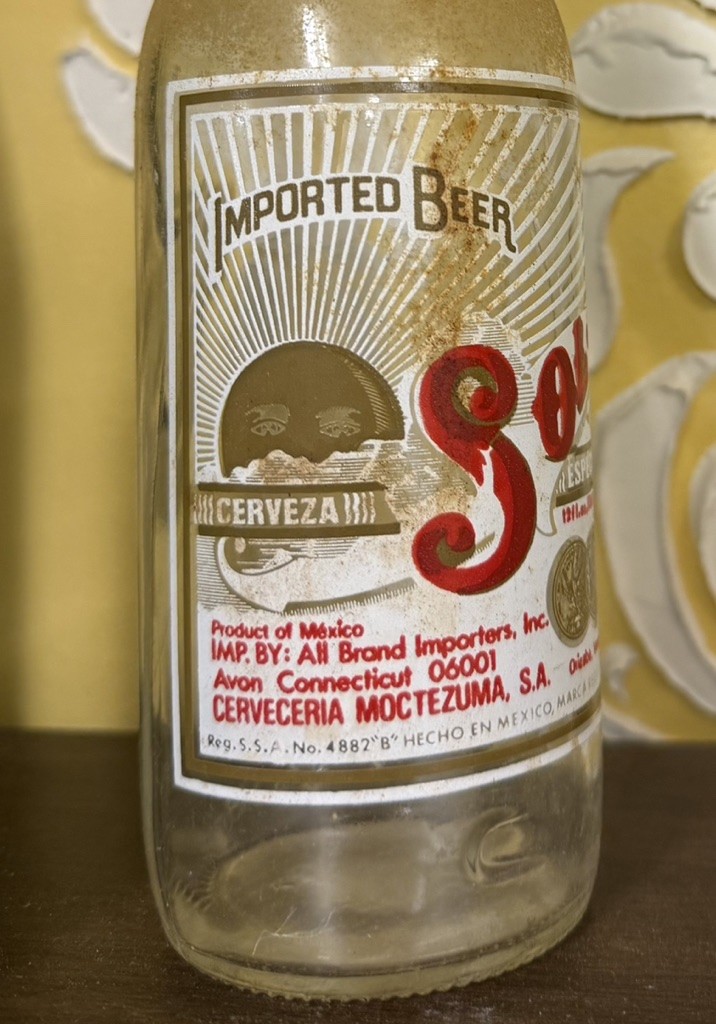 Vintage Sol Cerveza Especial Beer Bottle Cerveceria Moctezuma Vintage Sol Cerveza Especial Beer Bottle Cerveceria Moctezuma
