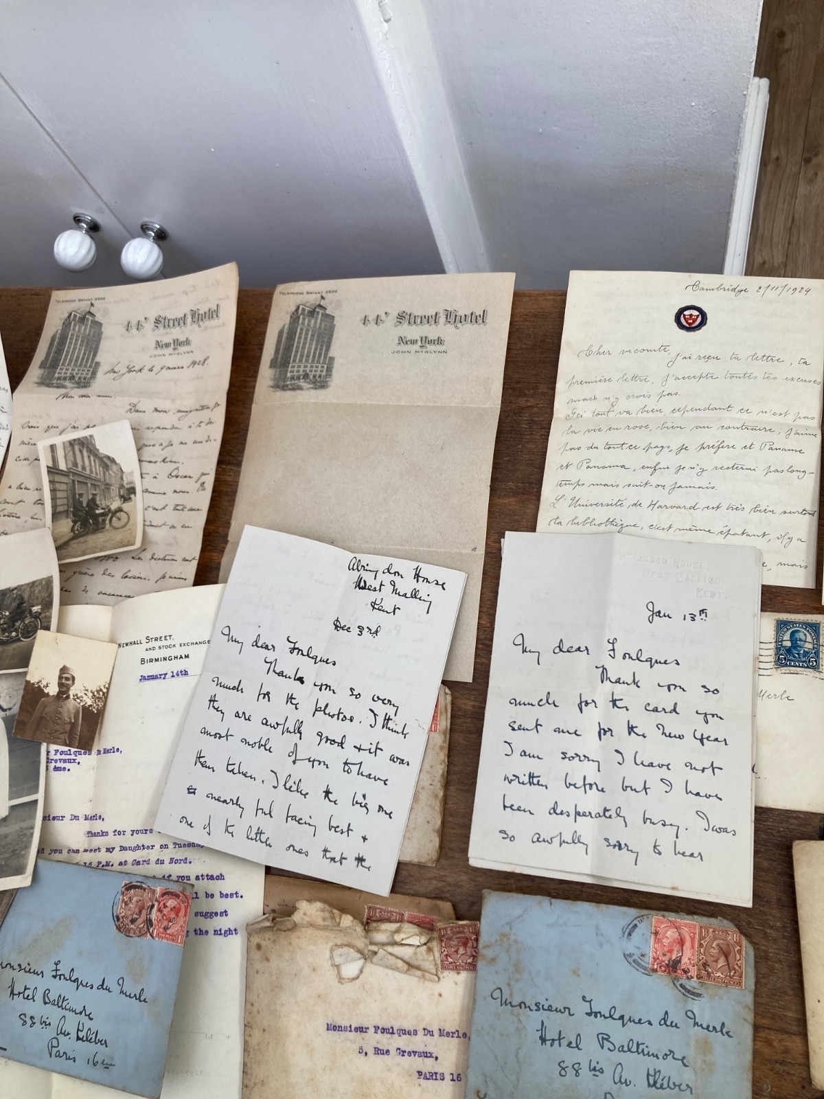 1920s transatlantic archive Harvard , NYC Hotels WW1 aviation motorcycle photos