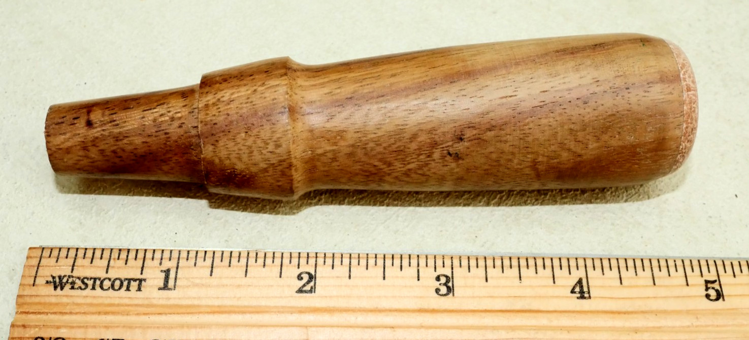 NEW ROSEWOOD SOCKET CHISEL HANDLE W/ LEATHER BUTT FOR TOOL RESTORATION NEW ROSEWOOD SOCKET CHISEL HANDLE W/ LEATHER BUTT FOR TOOL RESTORATION