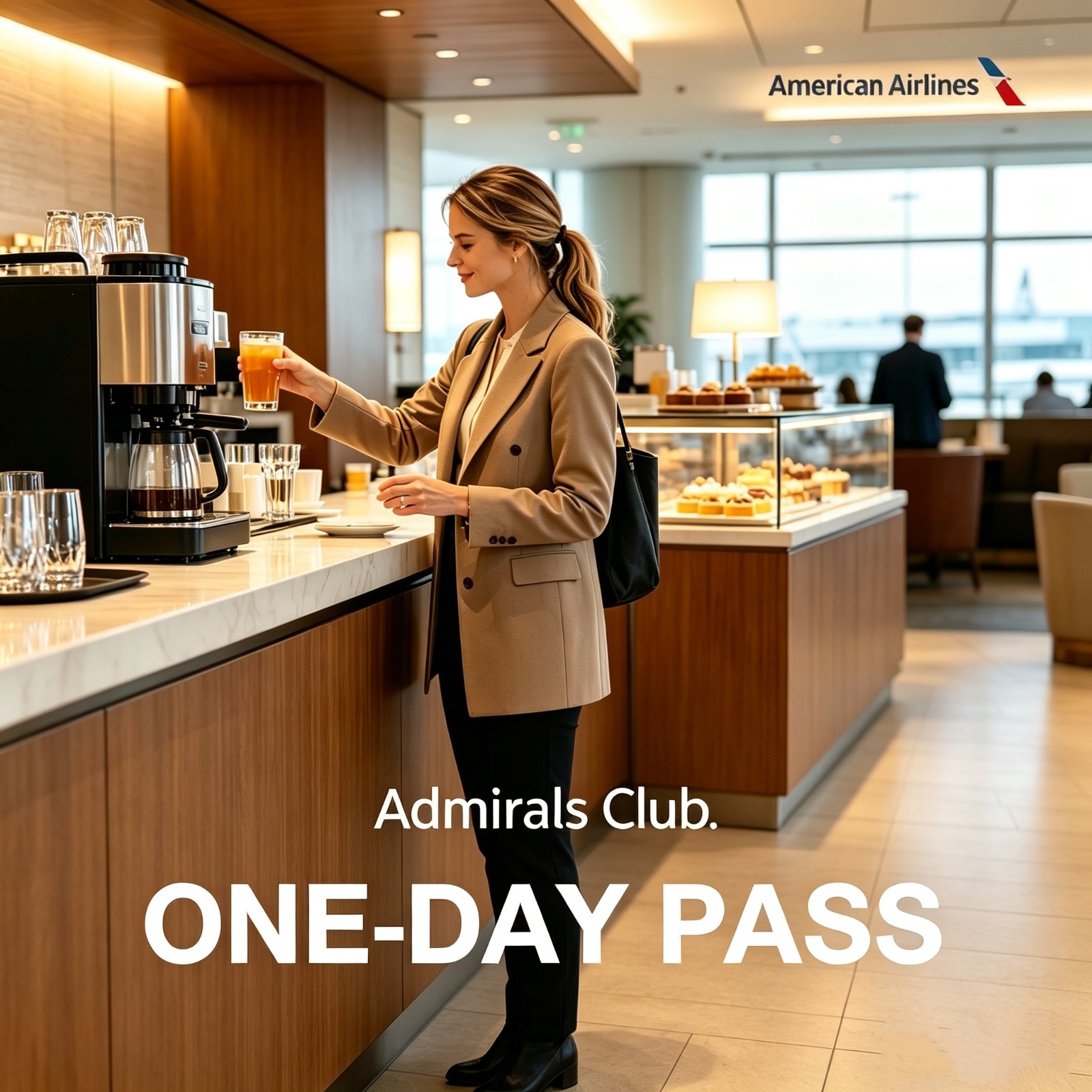 🍹AA Admirals Club One-Day Pass🍒Airport Relax🍒E-Delivery🍓American Airlines🥂