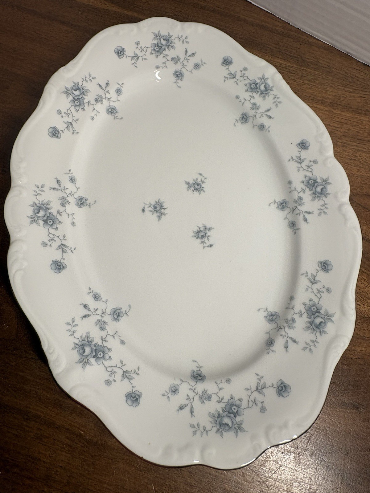 Johann Haviland Medium Platter Blue Garland Bavaria Germany China 13”