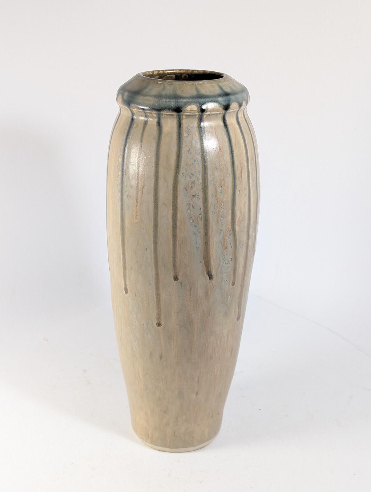 Signed Studio Pottery Drip Glaze Vase 11