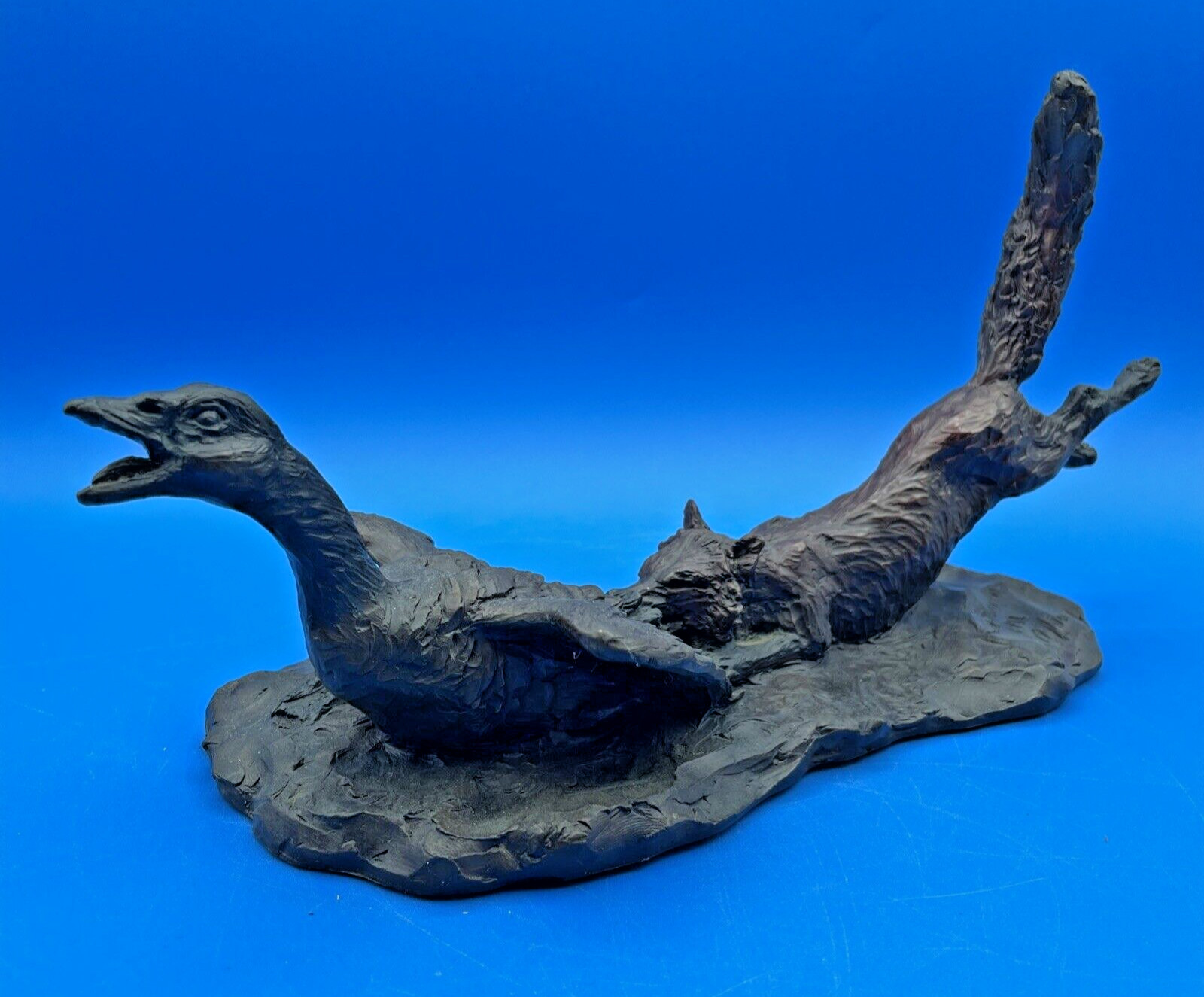 ARTIST WILLIAM H TURNER 1992 LT EDITION BRONZE FOX & GOOSE #19/100, SOLD OUT ARTIST WILLIAM H TURNER 1992 LT EDITION BRONZE FOX & GOOSE #19/100, SOLD OUT