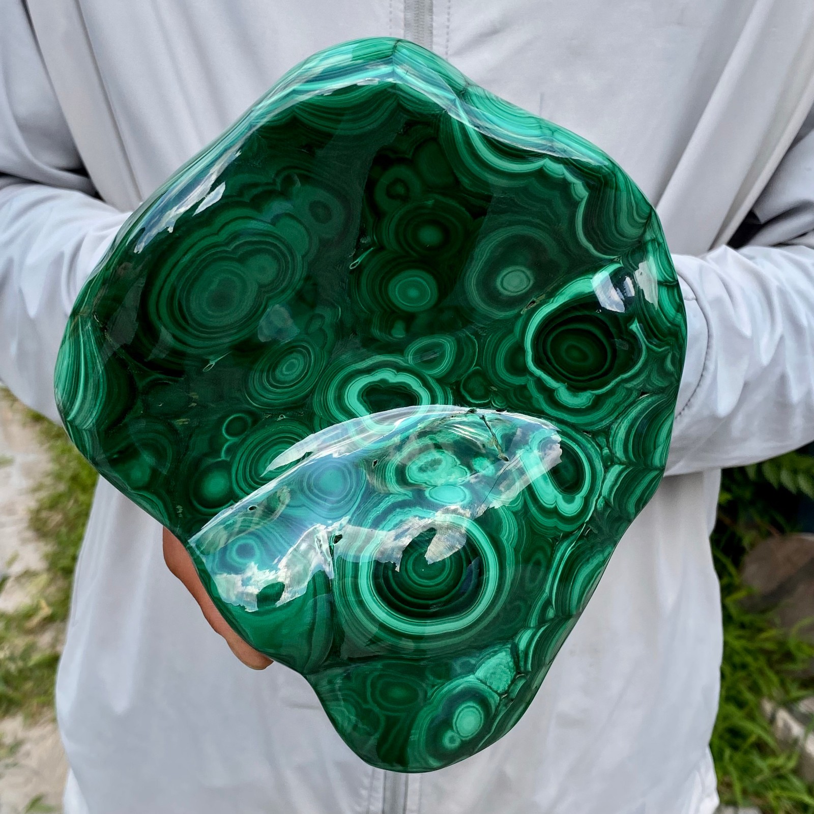 5.4LB TOP Natural Malachite crystal quartz Mineral specimen Reiki gem